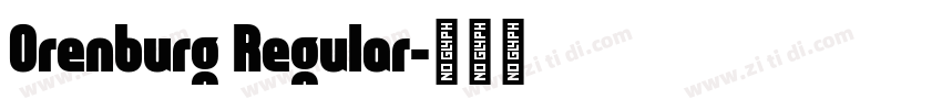 Orenburg Regular字体转换